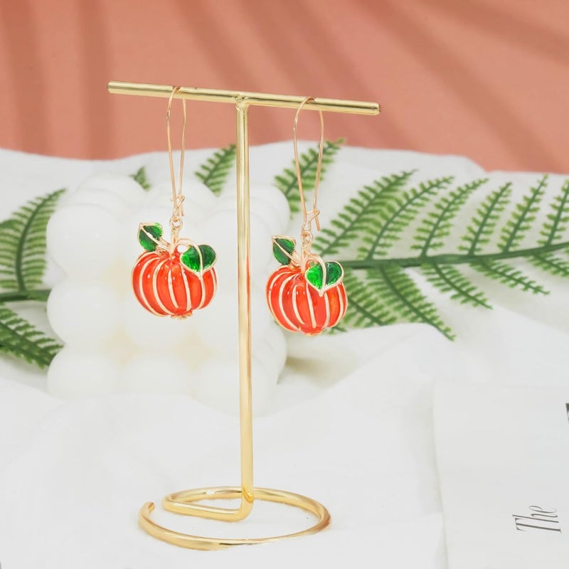 SKYFUN Fall Earrings Crystal Maple Leaf Earring for Women Orange Autumn Maple Leaves Thanksgiving Earrings Drop Dangle Statement Prom Party Jewelry Accessories - Image 5